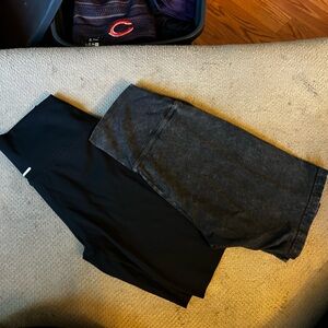 Medium Aerie Black and Gray Shorts